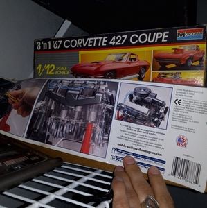 Visible V-8 engine & Corvette 427 coupe